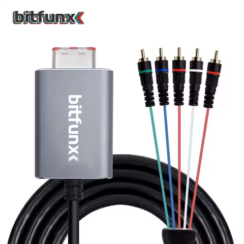Bitfunx Component Video 5RCA YPbPr Cable for Nintendo GameCube NGC Digital AV Output High Quality Im