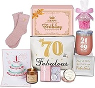 70th Birthday Gifts For Women, Happy 70th Birthday Gifts Basket For Her Best Friend Mom Sister Wife
