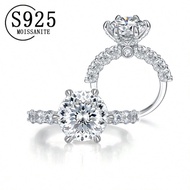 925 Silver 3 Carat Moissanite Classic Romantic Elegant Casual Men And Women Couple Ring Wedding Ring