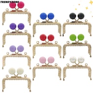 TRENDYZONE Purse Clasp Frame, Metal Square Purse Frame Kiss Clasp, Vintage Candy Color Purse Frame