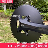 PASS QUEST X110BCD Round/oval Road Bike Chainring Crank Closed disk 42T-58T Narrow Wide Chainring Fo