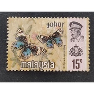 Malaysia 1971 Johor Butterflies 15c - 1pc Used Stamp /Setem