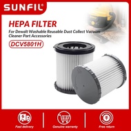 Vacuum Cleaner Replacement Hepa Filter For Dewalt DCV5801H DCV580 Washable Reusable Dust Collect Vac