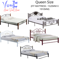 Von Bonjour Powder Coat Metal Queen Size Bed frame / Katil Kelamin / Queen Bed Frame / Katil Besi Queen/ METAL BED FRAME