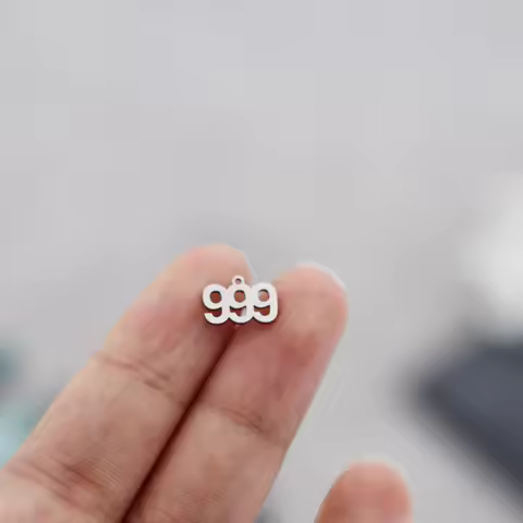 3pcs/Lot Angel Lucky Number 000111222 333 444 555 666 888777 999 Stainless Steel Pendant Woman Man M