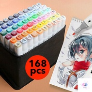 168 Pcs Full Set Dual Tips Marker Pen Drawing Supplies Touch Marker Pen Substitute Replace Touch Mar