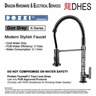 Pozzi K-Series 8220 Matte Black Professional Pull-Down 360° Swivel Kitchen Sink