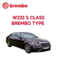BREMBO Front Brake Pads (1 set) - Mercedes W222 S Class  BREMBO TYPE Mercedes W222 S350  BREMBO TYPE