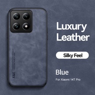 Cho Xiaomi 14T Pro Trường Hợp Được Xây Dựng Trong tấm kim loại Da nam châm gắn ô tô Chủ vỏ điện thoạ