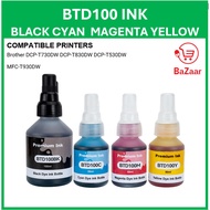 Compatible Brother BTD100BK BTD100 100 Ink Bottle Black Cyan Magenta Yellow for Brother DCP-T730DW D