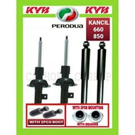 KYB PERODUA KANCIL 660 / 850 SHOCK ABSORBER AND REAR 1SET=4PCS KYB NEW ORIGINAL WITH MOUTING AND BOOT KAYABA SUSPENSION