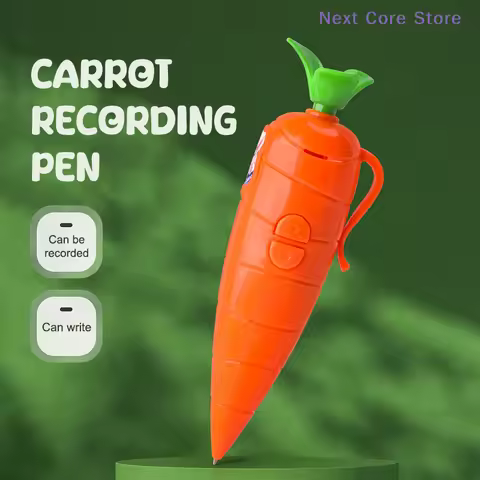 Voice Recorder Fruit Recording Pen Cute Carrot 60-Second Recording Smooth-Writing Ballpoint Pen - Fu