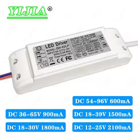 LED Driver 40W42W45W48W50W60W DC54-96V 36-65V 18-39V 18-30V 900mA 1500mA 2100mA Lighting Transformer