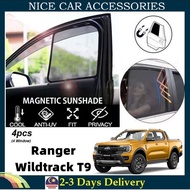 Ford Ranger Wildtrack T9 Magnetic Sunshade [4 PCS] Accessories Automotive
