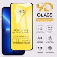 9D กระจกนิรภัยสำหรับ IPhone 14 Pro Max 13 Pro Max 13 Mini X XS Max XR 7 8 6 6S Plus SE 2020 SE3 2022ขอบสีดำขอบฟิล์มกันรอยหน้าจอ