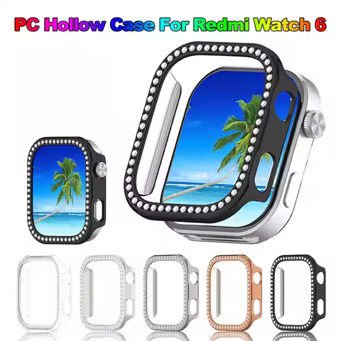 PC Hollow Case For Redmi Watch 6 Diamond Protective Cover Cases For Redmi Watch6 Protective Shell Sm