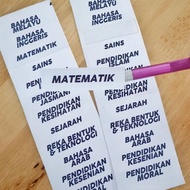 STICKER MATA PELAJARAN SUBJEK SEKOLAH KEBANGSAAN SEKOLAH AGAMA
