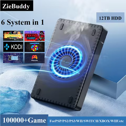 12T Retro Game HDD Launchbox Playnite Retrobat Hyperspin Game Hard Drive Compatible With PS3 PS2 PSP