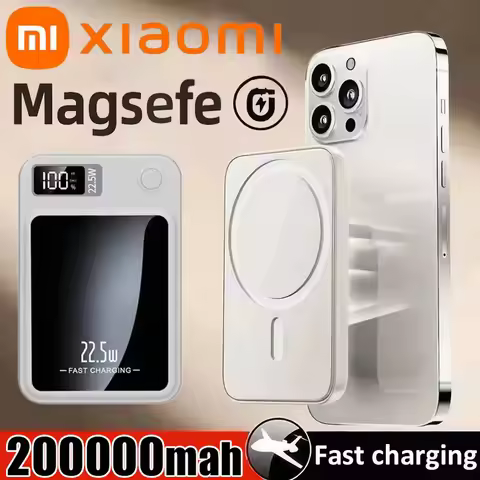 Xiaomi 200000mAh Power Bank Magnetic Magsafe Wireless Fast Charging PowerBank for iPhone Lightweight
