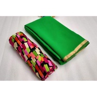 GEORGETTE SAREE WT BANGLORY SATIN BLSE