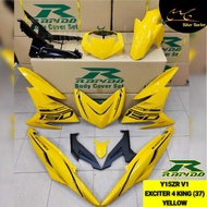 [READY STOCK] RAPIDO COVER SET Y15ZR V1/V2 EXCITER 4 KING (37) YELLOW (STICKER TANAM/AIRBRUSH)