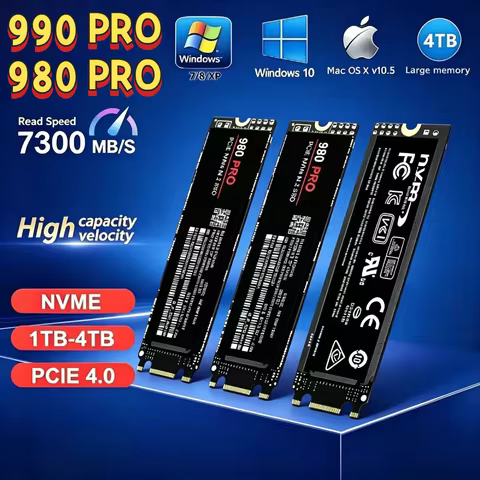 2026 990 980 NGFF SSD 1TB M2 Pcie Gen 4 Heatsink Disk Drives Internal for PS5 PS3 PS4 PS5 DIY Games 