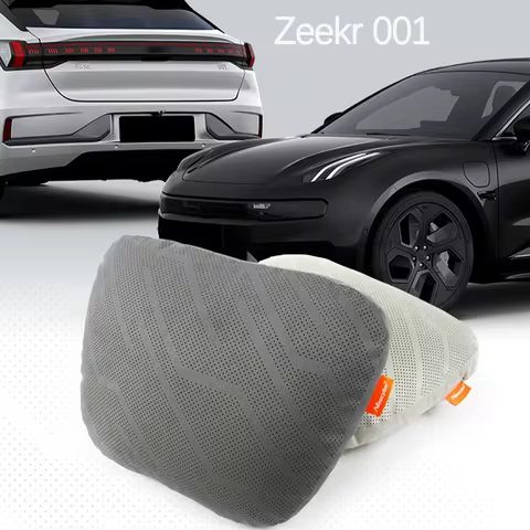 For Zeekr 001 2021 2022 2023 2024 Car Styling Suede Seat Headrest Hidden Without Tie Neck Protection