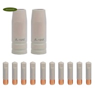 12pcs Nozzle Tip Holder 15AK MIG Nozzle Tip Holder Welding MIG Welding Contact Pin Point Cover Nozzl