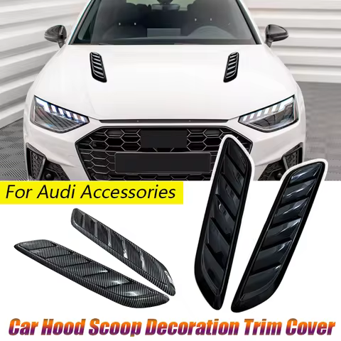 Car Front Hood Scoop Decorative Trim Cover For Audi Accessories A1 A3 A4 A5 A6 A7 A8 Q2 Q3 Q5 Q7 Q8 