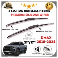 [PREMIUM SILICONE] ISUZU DMAX D-MAX 2018-2026 PREMIIUM 3 SECTION SILICONE CAR WIPER WINDSHIELD WIPER