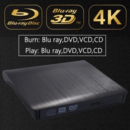 ออปติคัลไดรฟ์ภายนอก USB 3.0 BD-ROM Blu-Ray Burner 4K 3D เครื่องเล่น Blu-Ray Cd/vcd/dvd Writer Recorder สำหรับเดสก์ท็อป/โน้ตบุ๊ค