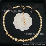 Real Shot Diamond Square Pearl Diamond Necklace High-End Celebrity Diamond Necklace