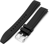 StrapXPro Rubber Strap compatible with Seiko New Monster 4th Generation SBDY035 SRPD25, Black