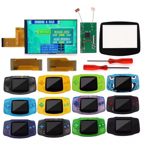 3.0" GBA IPS V5 720*480 Highlight Backlight LCD Screen Kits with OSD menu Retro pixel Mod for Gamebo