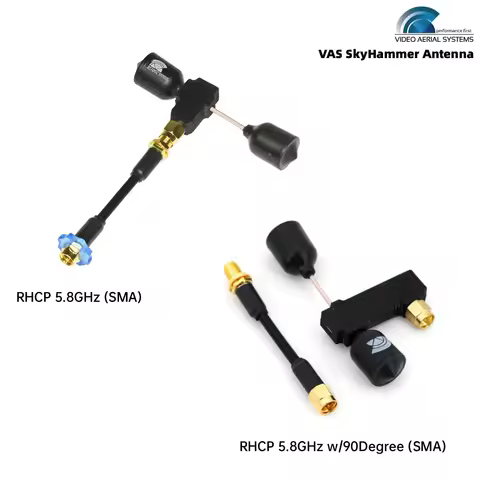 TBS VAS SkyHammer Omnidirectional 5.8GHz Antenna RHCP SMA 90 Degree SMA Gain 5.25 DBi For FPV Long R