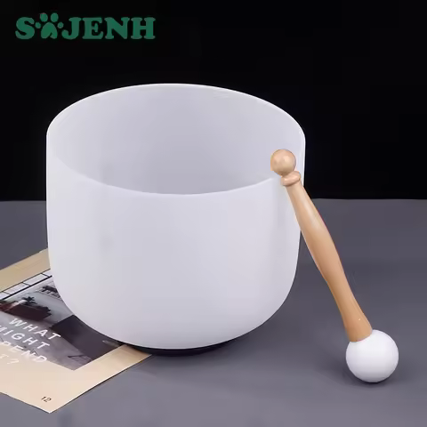Crystal Quartz Singing Bowl 8 Inch 432Hz Yoga Meditation Sound Bowl Tibetan Crystal Bowl Sound Heali