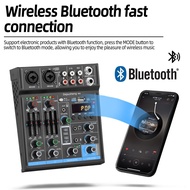 1 M4 4 Channel Bluetooth Mini Audio Mixer Sound Card Audio DJ 16 Digital Effects Noise Reduction Console USB Recording For Singing