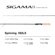 SIGAMA2 Perch Rod Ultralight Carbon Rods MF Action Spinning Casting Fishing Rods 2 section UL L powe
