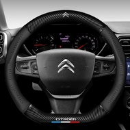 38CM 3D Embossing Car Logo Steering Wheel Cover For Citroen C3 C4 X7 Grand Picasso C5 C1 Berlingo C2 C-Elysee Cactus Accessories