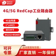 【優選】4g/5g RedCap工業插卡路由器全網通單網口雙串口rs232/rs485雙SIM