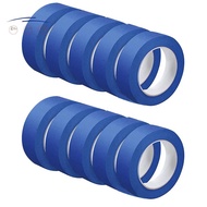 10 Rolls Blue Painters Tape Wall Safe Paint Tape 1.2 Inch X 55 Yards for Wall Painting Decoration Su