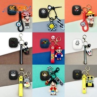 for Baseus Bass BS1 NC Case Cartoon Night Fury Mario Keychain Pendant Cute One Piece Luffy Silicone 