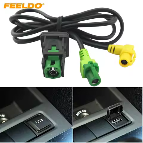3Set Car OEM RCD510 RNS315 USB Cable With Switch For VW Golf MK5 MK6 VI 5 6 Jetta CC Tiguan Passat B