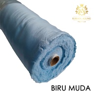 0.5 Meter Brukat Tile Bordir Motif Ethnic warna DENIM Biru Bahan Kebaya/Seragam bridesmaid/Dress/Gau