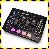 FIFINE Gaming Audio Mixer Audio Interface PS5/PS4 Game Audio Mixer Podcast Mixer with RGB Function Voice Changer Button Custom Sound Effects Streaming Commentary XLR Connection Mixer FIFINE AmpliGame SC3