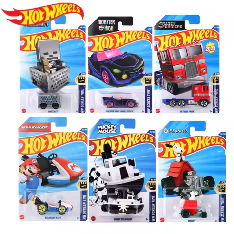 New Hot Wheels Screen Time 2025 Series Nissan Mariokart Kitt Transformers Minecraft Fast Furious 1:6
