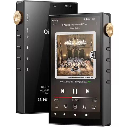 Hi-Res Audio Player, Oilsky 160GB(32GB+128GB) HiFi MP3 Player Bluetooth and WiFi, 4.4mm Balanced, Du