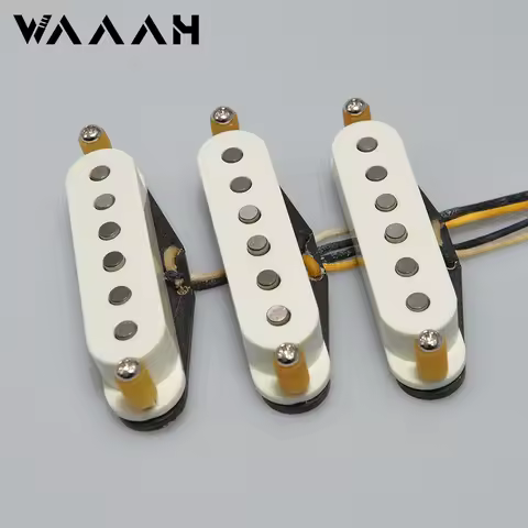 White Cover City Limits SSS Alnico 5 Guitar Pickups Single Coil for ST style Guitars N/M/B Pickup S.