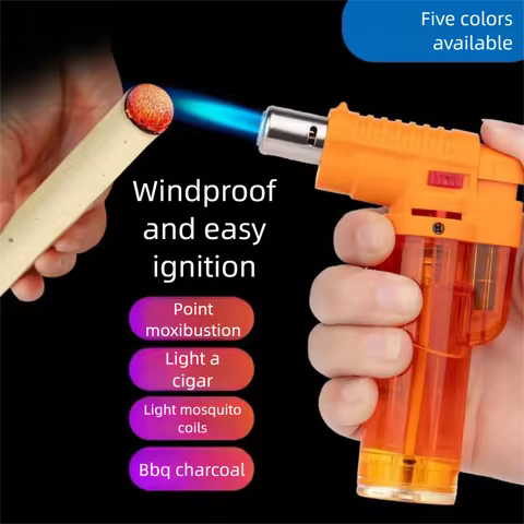 Blue flame straight jet welding gun, moxibustion cigar spray gun, igniter, inflatable windproof ligh
