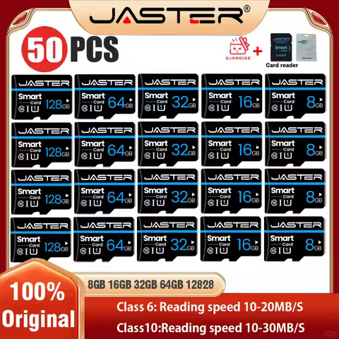50 PCS Original SD Card Class10 64GB 128GB Carte Sd Memoria 32GB 16GB TF Card 8G 4GB Flash Memory Ca